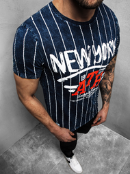 Camiseta de hombre azul marino OZONEE HFM/017Z