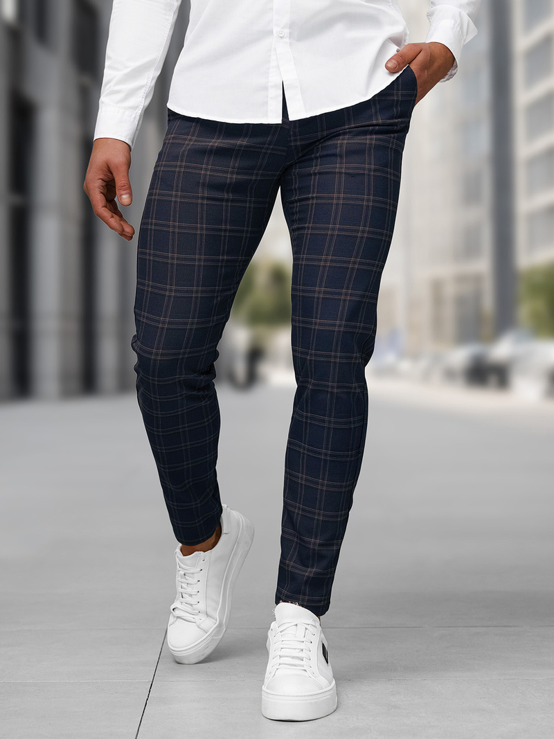 Pantalón chino de hombre azul marino OZONEE DJ/5632Z