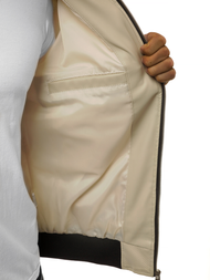 Chaqueta de hombre beige OZONEE N/6124