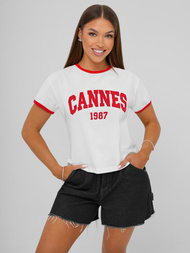 Camiseta de mujer blanco OZONEE JS/R62184