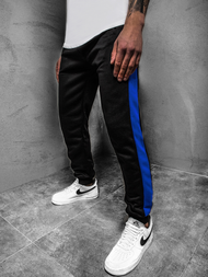 Pantalón de chándal de hombre negro-azul OZONEE JS/JZ11003Z