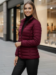 Chaqueta de mujer burdeos OZONEE JS/16M9103/01Z