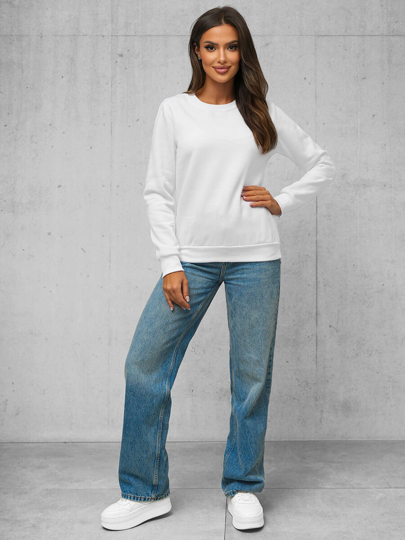 Sudadera de mujer blanca OZONEE JS/W01Z
