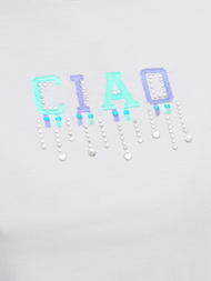 Camiseta de mujer blanco-menta OZONEE JS/RJ77542