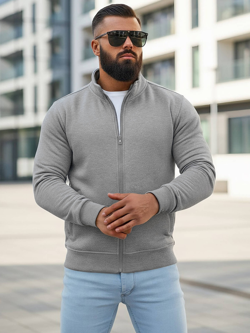 Sudadera de hombre gris OZONEE JS/2002Z