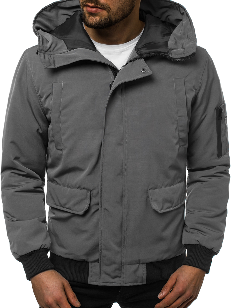 Chaqueta de hombre gris OZONEE JS/2019005
