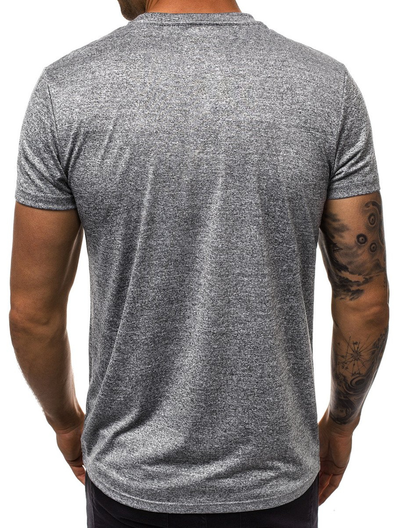 Camiseta de hombre gris oscuro OZONEE JS/S01Z