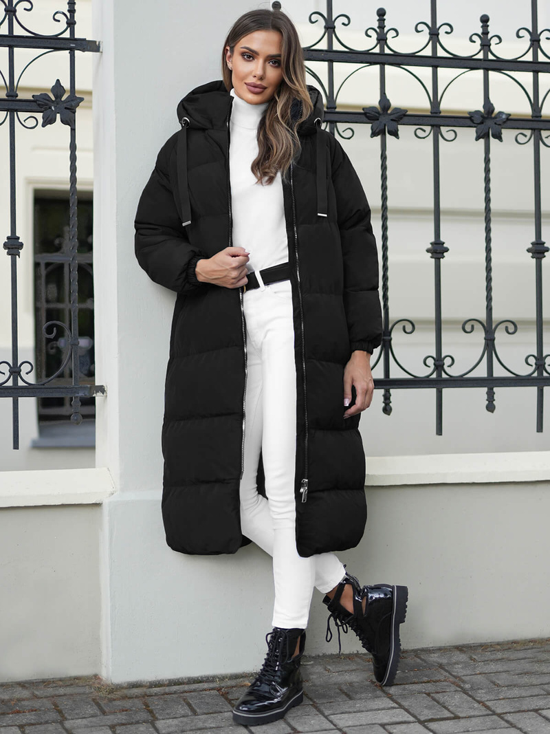 Chaqueta de mujer negra OZONEE JS/5M3163/392Z