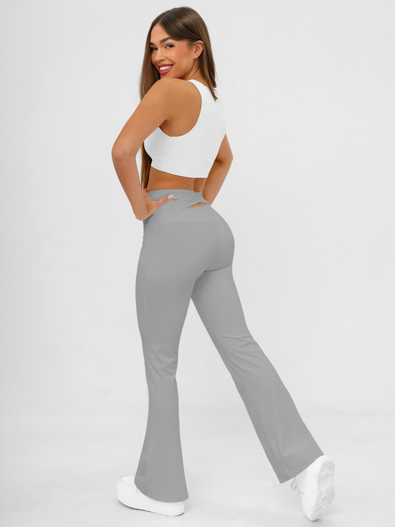 Leggings para mujer con piernas anchas gris OZONEE JS/17K587/5