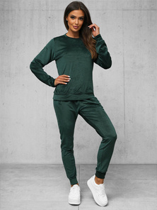 Chándal velour de mujer de verde-oscura OZONEE O/8C1173/9Z