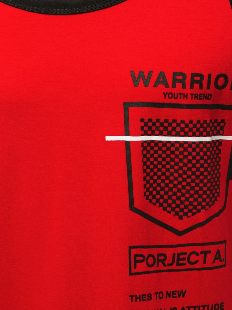 Camiseta sin mangas de hombre roja OZONEE JS/SS11076