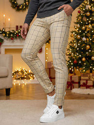 Pantalón chino de hombre beige OZONEE DJ/5522Z