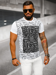 Camiseta de hombre blanca OZONEE O/T122/1Z