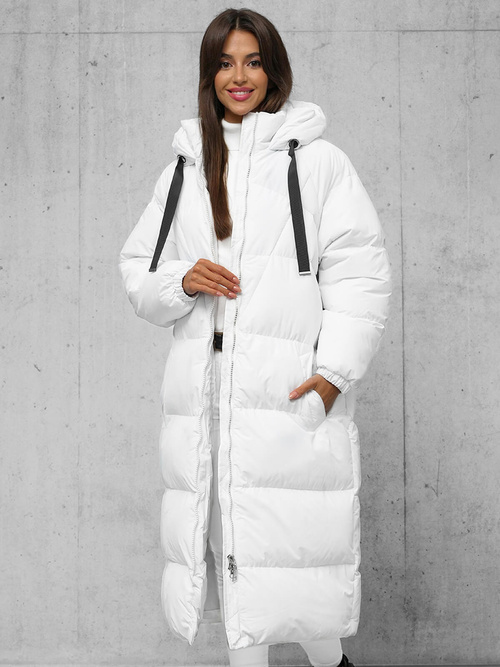 Chaqueta de mujer blanca OZONEE JS/5M3163/281Z