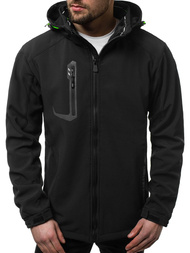 Chaqueta de hombre negra-verde OZONEE GE/12267