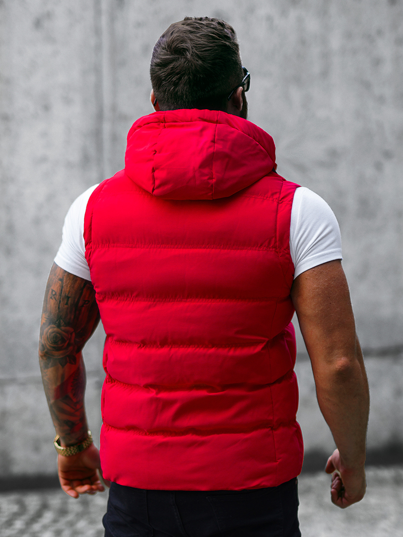 Chaleco de hombre roja OZONEE JS/5M758/270