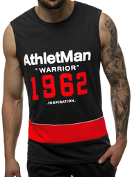 Camiseta sin mangas de hombre negras OZONEE JS/SS11081