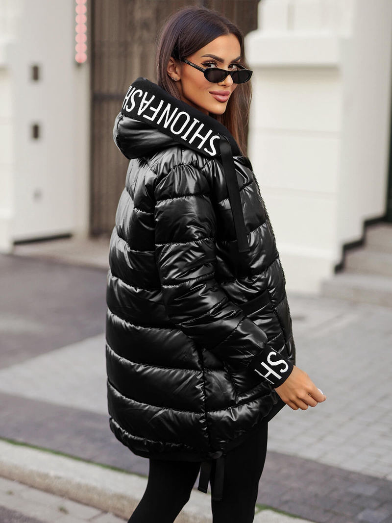 Chaqueta de mujer negra OZONEE JS/5M3188/392Z