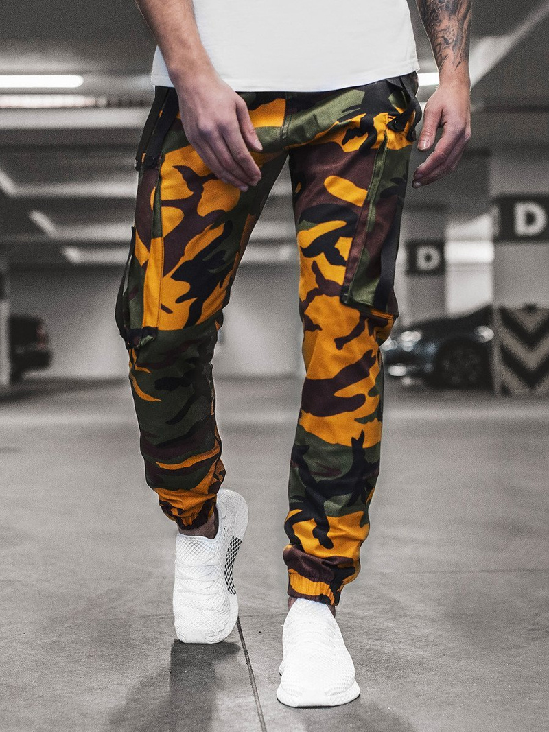 Pantalón jogger de hombre amarillo-caqui OZONEE O/11102