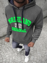 Sudadera de hombre amarillo grafito OZONEE JS/Y10051