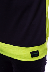 Sudadera de hombre neón amarilla OZONEE MACH/2121