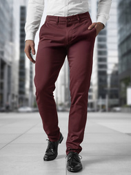 Pantalón chino de hombre burdeos OZONEE V/5100