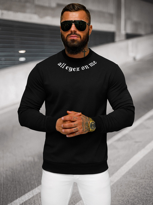 Sudadera de hombre negra OZONEE O/P2027