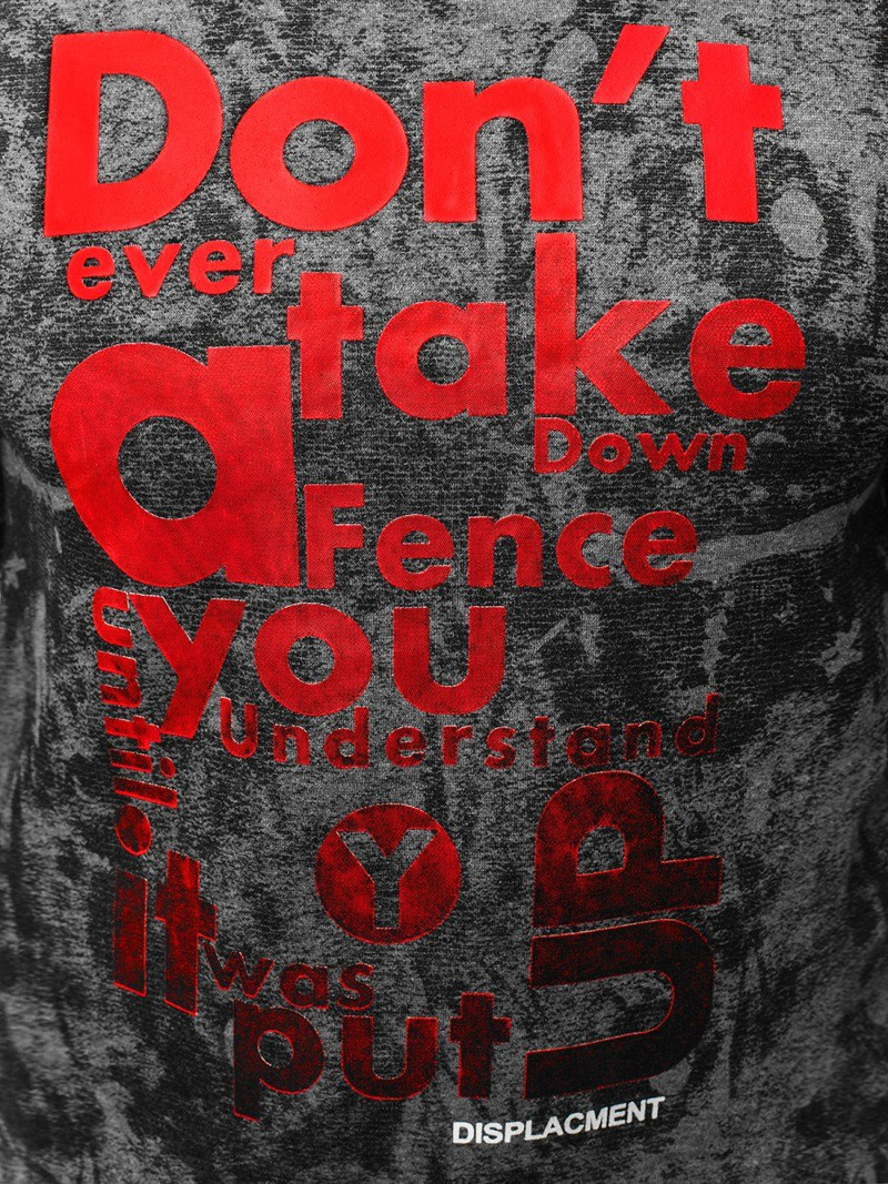 Sudadera de hombre grafito OZONEE JS/DD677Z