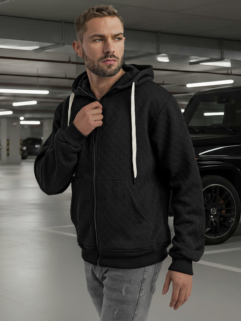Sudadera de hombre negra OZONEE O/G3066