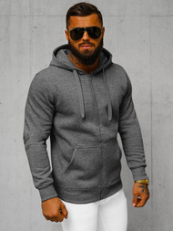 Sudadera de hombre gris-oscuro OZONEE JS/2008Z