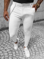 Pantalón chino de hombre blancos OZONEE DJ/550170