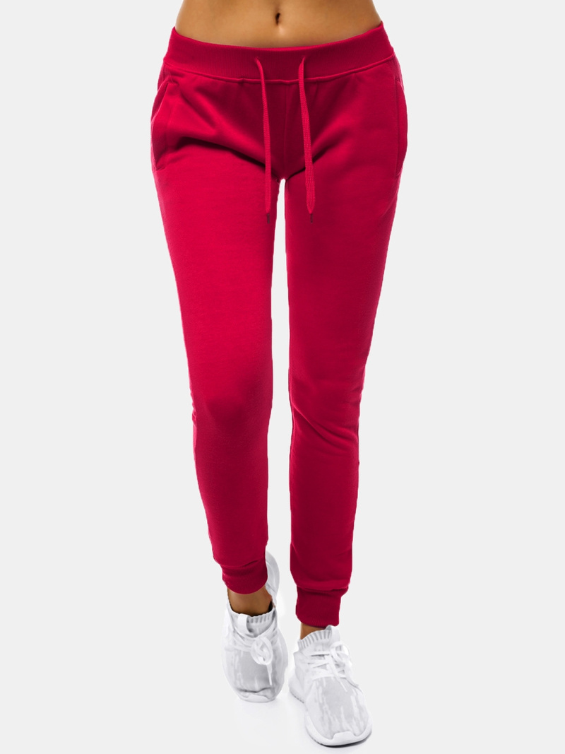 Pantalón de chándal para mujer burdeos OZONEE JS/CK01