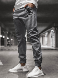 Pantalón chino jogger de hombre gris OZONEE A/0952
