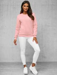 Sudadera de mujer rosa en polvo OZONEE JS/W01Z