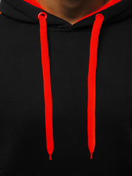 Sudadera de hombre negra-roja OZONEE JS/2012