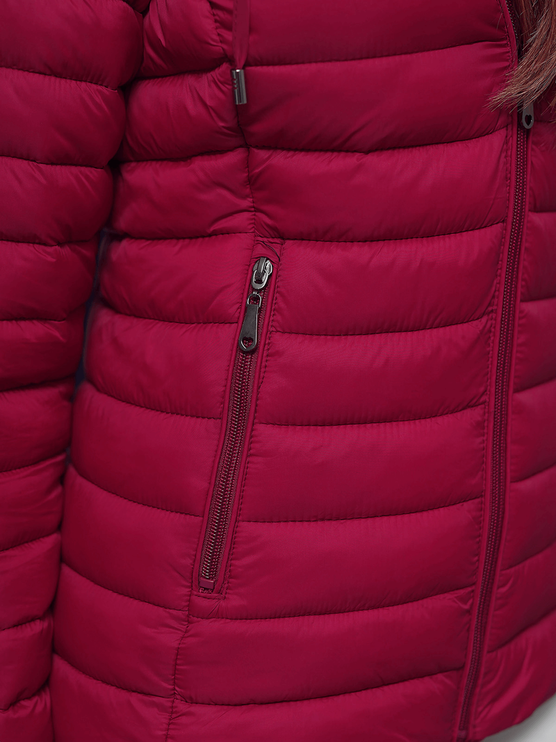 Chaqueta de mujer burdeos OZONEE JS/16M9101/06