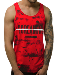 Camiseta sin mangas de hombre roja OZONEE JS/SS11053