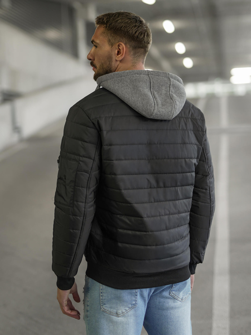 Chaqueta de hombre negra OZONEE JS/8M985/392Z