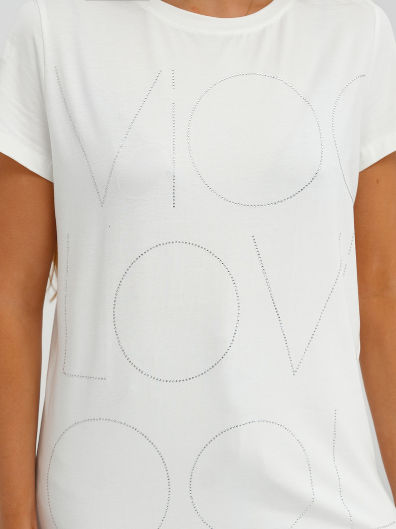 Camiseta de mujer blanco OZONEE JS/YJ77841