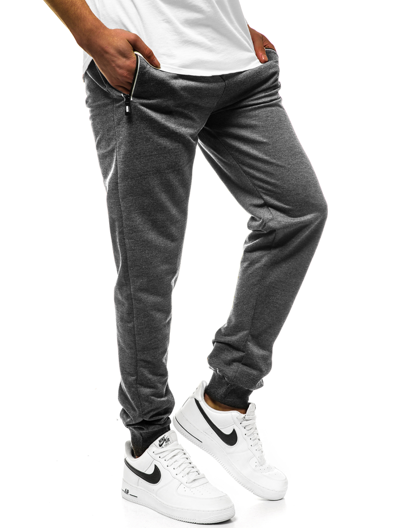 Pantalón de chándal de hombre gris oscuro JS/XW001S