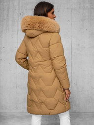 Chaqueta de mujer beige OZONEE JS/16M9202/62Z