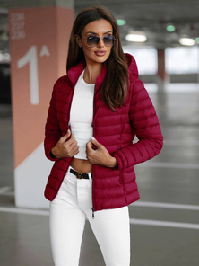 Chaqueta de mujer burdeos OZONEE JS/16M9101/06Z