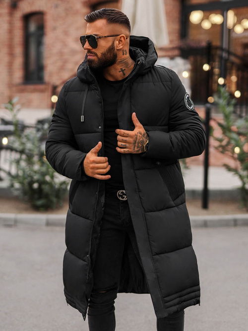 Chaqueta de hombre negra OZONEE JS/19M1290/392