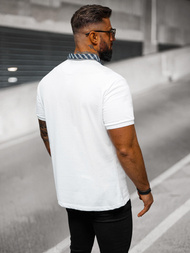 Polo de hombre blanca OZONEE O/DA803