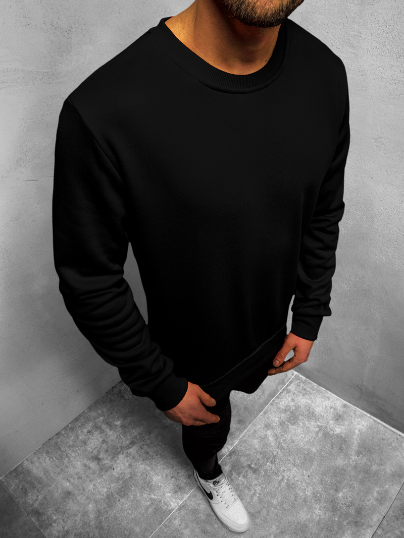 Sudadera de hombre negra OZONEE JS/2018Z