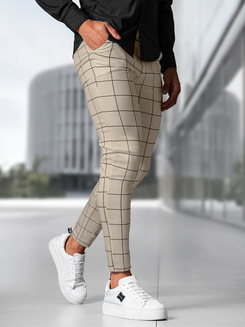 Pantalón chino de hombre beige OZONEE O/P4009Z