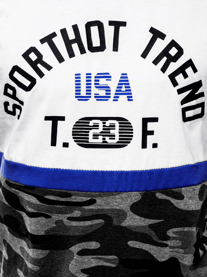 Camiseta de hombre blanco OZONEE JS/SS10983