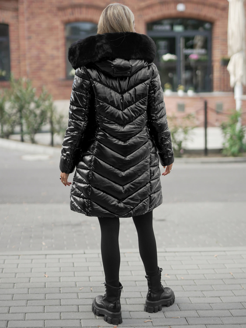 Chaqueta de mujer negro OZONEE JS/16M9100/392Z