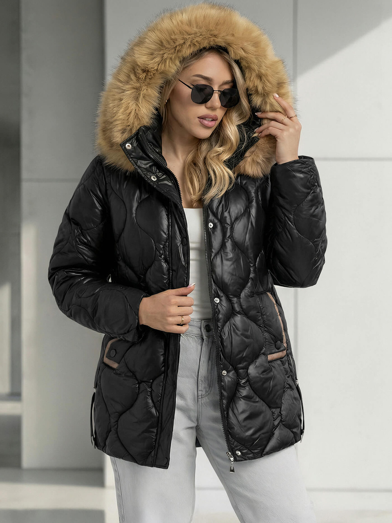 Chaqueta de mujer negra OZONEE O/5M3226/392Z