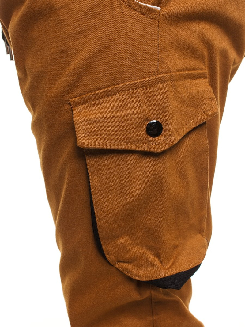 Pantalón jogger de hombre camel-oscuro OZONEE A/705